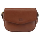 Burberrys Shoulder Bag Leather Brown Gold Auth ep10854-2