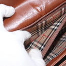 Burberrys Shoulder Bag Leather Brown Gold Auth ep10854-23