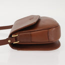 Burberrys Shoulder Bag Leather Brown Gold Auth ep10854-6