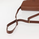 Burberrys Shoulder Bag Leather Brown Gold Auth ep10854-8