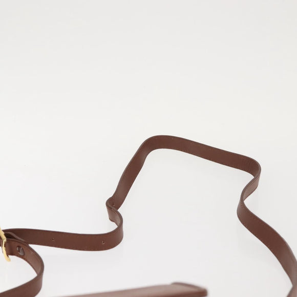 Burberrys Shoulder Bag Leather Brown Gold Auth ep10854