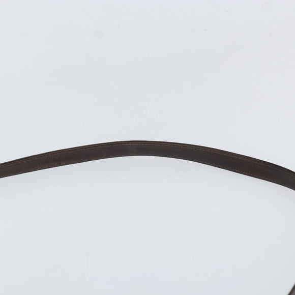 Christian Dior Trotter Canvas Shoulder Bag Brown Gold Auth ep10855