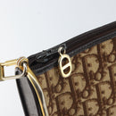 Christian Dior Trotter Canvas Shoulder Bag Brown Gold Auth ep10855-16