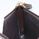 Christian Dior Trotter Canvas Shoulder Bag Brown Gold Auth ep10855-20