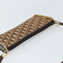 Christian Dior Trotter Canvas Shoulder Bag Brown Gold Auth ep10855-8