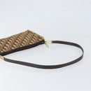 Christian Dior Trotter Canvas Shoulder Bag Brown Gold Auth ep10855-9