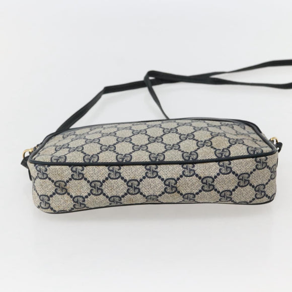 GUCCI GG Supreme Shoulder Bag PVC Navy Gold 007 115 6428 8039 Auth ep10857