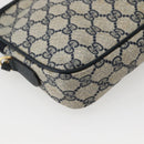 GUCCI GG Supreme Shoulder Bag PVC Navy Gold 007 115 6428 8039 Auth ep10857-18