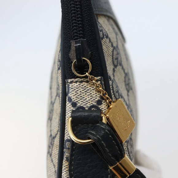 GUCCI GG Supreme Shoulder Bag PVC Navy Gold 007 115 6428 8039 Auth ep10857