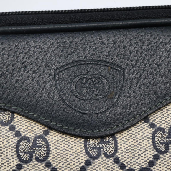 GUCCI GG Supreme Shoulder Bag PVC Navy Gold 007 115 6428 8039 Auth ep10857