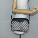 GUCCI GG Supreme Shoulder Bag PVC Navy Gold 007 115 6428 8039 Auth ep10857-22