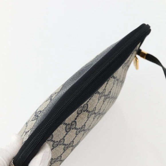 GUCCI GG Supreme Shoulder Bag PVC Navy Gold 007 115 6428 8039 Auth ep10857