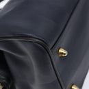 FENDI Pecan Canvas Hand Bag Navy Gold Auth ep10858-16