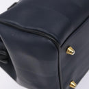 FENDI Pecan Canvas Hand Bag Navy Gold Auth ep10858-17