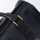 FENDI Pecan Canvas Hand Bag Navy Gold Auth ep10858-9