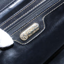 FENDI Pecan Canvas Hand Bag Navy Gold Auth ep10858-20