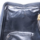 FENDI Pecan Canvas Hand Bag Navy Gold Auth ep10858-22
