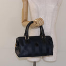 FENDI Pecan Canvas Hand Bag Navy Gold Auth ep10858-24