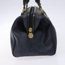 FENDI Pecan Canvas Hand Bag Navy Gold Auth ep10858-3