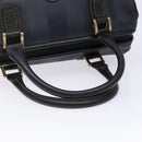 FENDI Pecan Canvas Hand Bag Navy Gold Auth ep10858-7