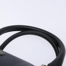 FENDI Pecan Canvas Hand Bag Navy Gold Auth ep10858-14