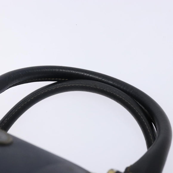 FENDI Pecan Canvas Hand Bag Navy Gold Auth ep10858