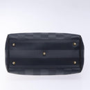 FENDI Pecan Canvas Hand Bag Navy Gold Auth ep10858-5