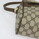 GUCCI GG Supreme Web Sherry Line Shoulder Bag PVC Beige Gold Red Auth ep10859-10