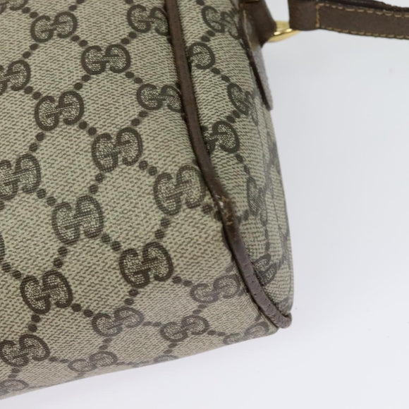 GUCCI GG Supreme Web Sherry Line Shoulder Bag PVC Beige Gold Red Auth ep10859