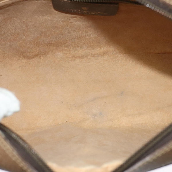 GUCCI GG Supreme Web Sherry Line Shoulder Bag PVC Beige Gold Red Auth ep10859