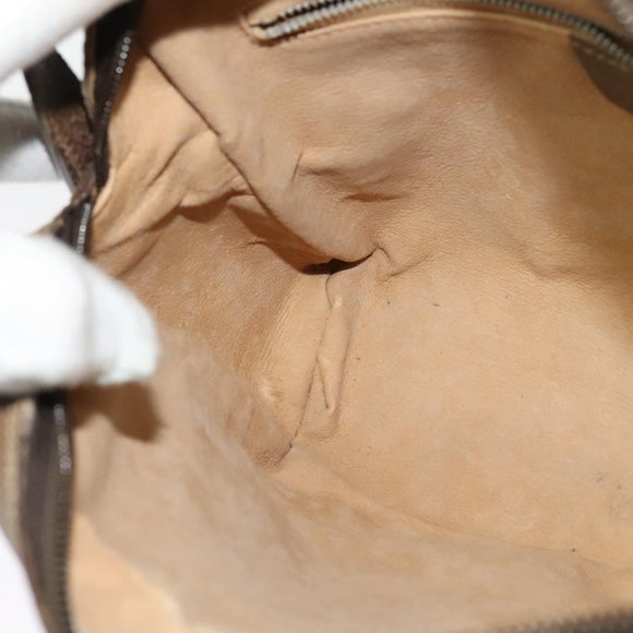 GUCCI GG Supreme Web Sherry Line Shoulder Bag PVC Beige Gold Red Auth ep10859