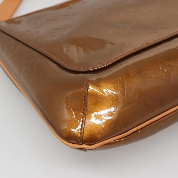 LOUIS VUITTON Monogram Vernis Thompson Street Bag Bronze M91124 LV Auth ep10860