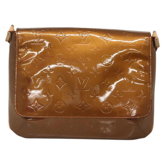 LOUIS VUITTON Monogram Vernis Thompson Street Bag Bronze M91124 LV Auth ep10860