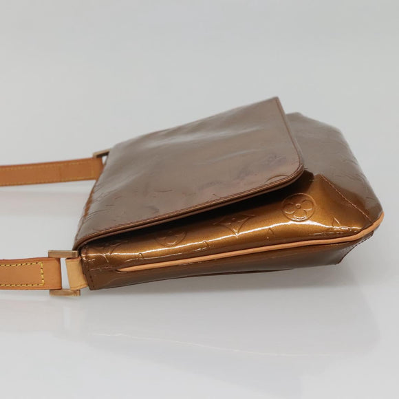 LOUIS VUITTON Monogram Vernis Thompson Street Bag Bronze M91124 LV Auth ep10860
