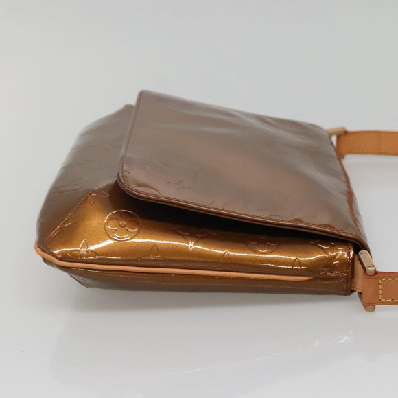 LOUIS VUITTON Monogram Vernis Thompson Street Bag Bronze M91124 LV Auth ep10860