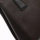 BURBERRY Hand Bag Leather Silver Brown Auth ep10861-10