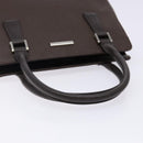 BURBERRY Hand Bag Leather Silver Brown Auth ep10861-7