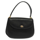GUCCI Hand Bag Leather Black Gold 000 056 0004 Auth ep10863-1