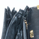 GUCCI Hand Bag Leather Black Gold 000 056 0004 Auth ep10863-21