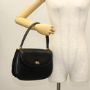 GUCCI Hand Bag Leather Black Gold 000 056 0004 Auth ep10863-25