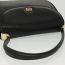 GUCCI Hand Bag Leather Black Gold 000 056 0004 Auth ep10863-6