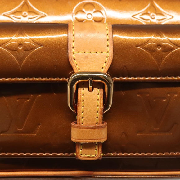 LOUIS VUITTON Monogram Vernis Christy MM Shoulder Bag Bronze M91109 Auth ep10864