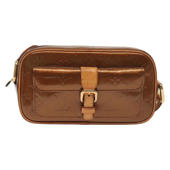 LOUIS VUITTON Monogram Vernis Christy MM Shoulder Bag Bronze M91109 Auth ep10864