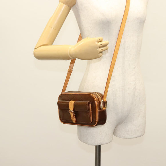 LOUIS VUITTON Monogram Vernis Christy MM Shoulder Bag Bronze M91109 Auth ep10864