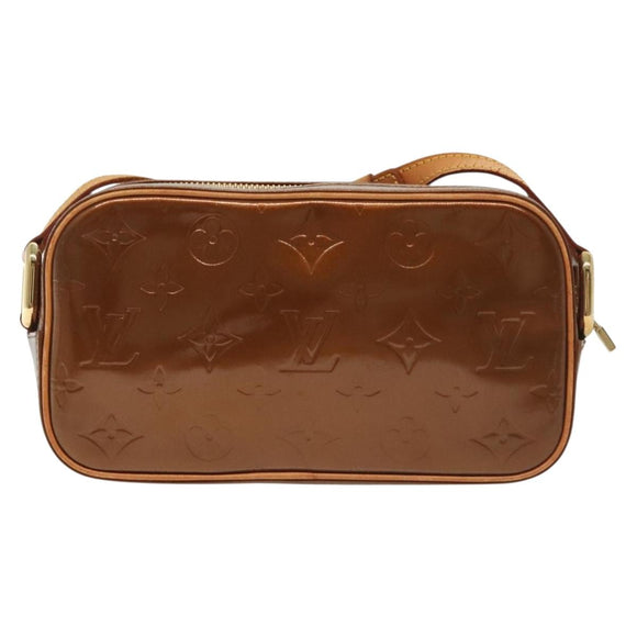 LOUIS VUITTON Monogram Vernis Christy MM Shoulder Bag Bronze M91109 Auth ep10864