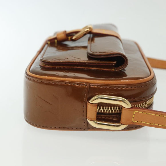 LOUIS VUITTON Monogram Vernis Christy MM Shoulder Bag Bronze M91109 Auth ep10864