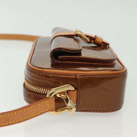 LOUIS VUITTON Monogram Vernis Christy MM Shoulder Bag Bronze M91109 Auth ep10864
