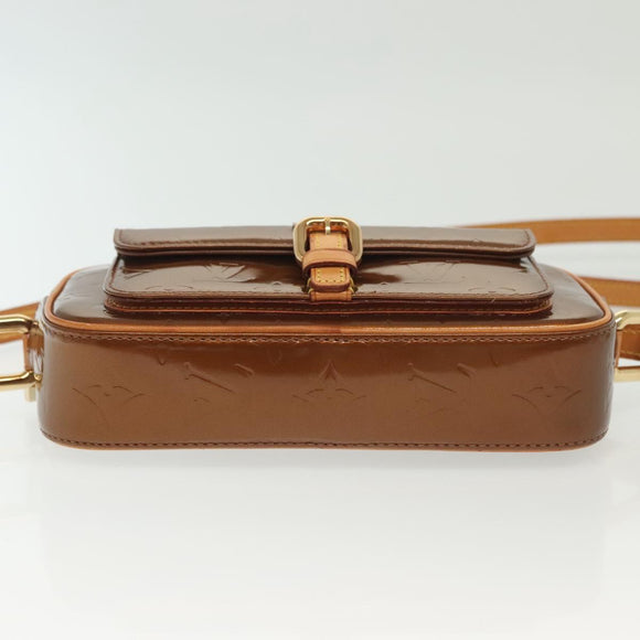 LOUIS VUITTON Monogram Vernis Christy MM Shoulder Bag Bronze M91109 Auth ep10864