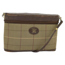 Burberrys Nova Check Shoulder Bag Canvas Beige Gold Auth ep10865-1