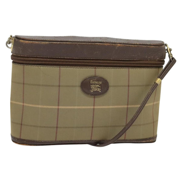 Burberrys Nova Check Shoulder Bag Canvas Beige Gold Auth ep10865